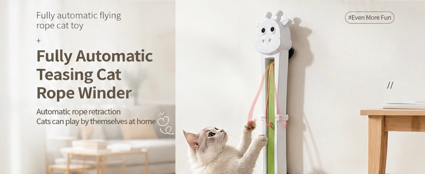 Wall-Mounted Automatic Retractable Cat Teaser Toy